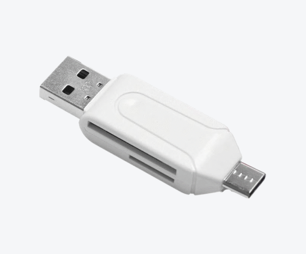 Adaptador Micro USB 2 en 1 OTG y lector de tarjetas SD