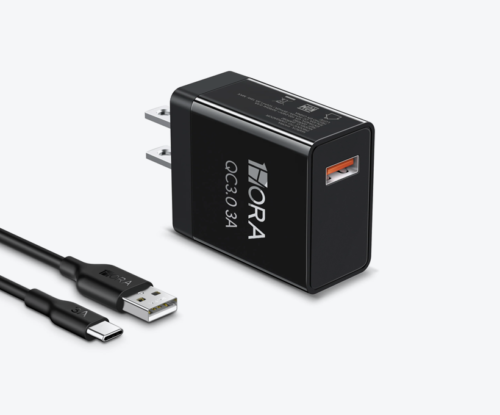 Cargador de 18W con cable tipo USB-C