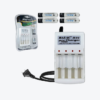 Cargador de baterías AA/AAA con 4 baterías AA- Marca Jiabao