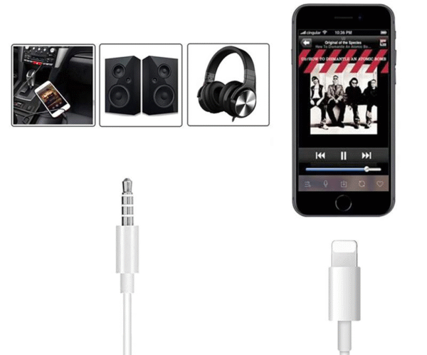 Cable auxiliar iPhone a Jack 3.5mm