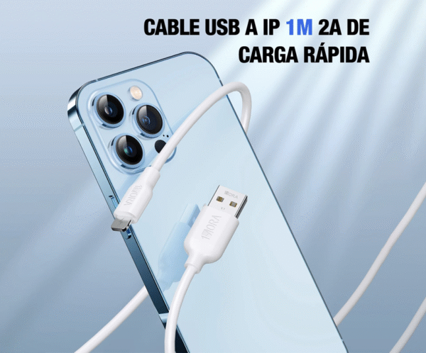 Cable USB-A a Lightning de 2.1 A