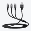Cable 3 en 1 USB a Lightning + Micro USB + USB-C