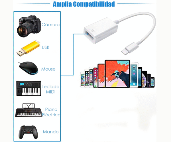 Adaptador de OTG Lightning a USB