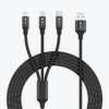 Cable 3 en 1 USB a Lightning + Micro USB + USB-C