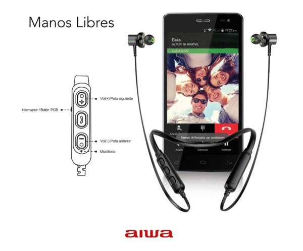 Audífono Bluetooth AIWA Sport