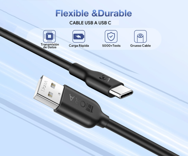 Cargador de 18W con cable tipo USB-C