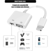 Adaptador de OTG Lightning a USB y Lightning hembra