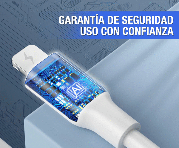 Cable USB-A a Lightning de 2.1 A
