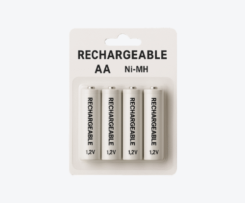 Paquete de 4 pilas alcalinas AA Recargables
