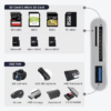 Adaptador de OTG Lightning a SD, Micro SD y USB